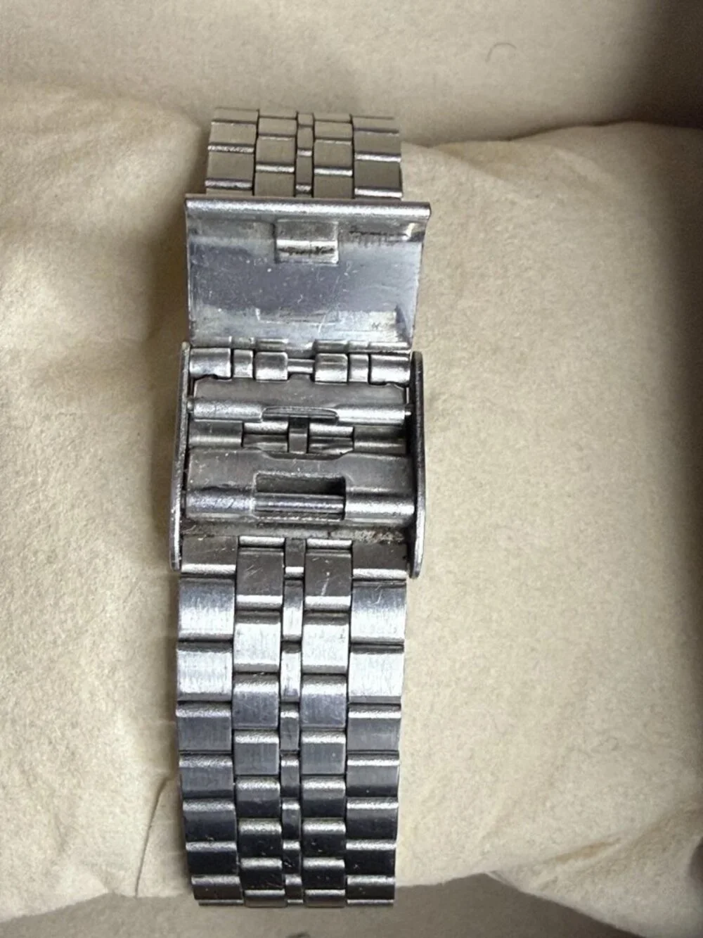 RARE Vintage 1980's Lorus by Seiko V031 Ana-Digi Watch Silver Dial Orig Bracelet